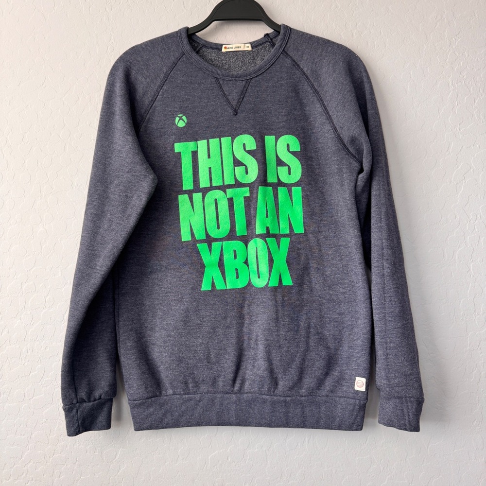 Marine Layer Custom Xbox Graphic Sweatshirt Pullover Crew Neck XS